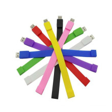 silicone rubber bracelet wristband with USB flash drive
